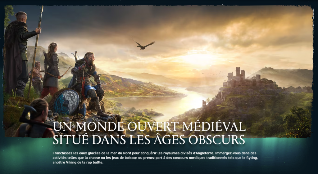 Bandeau promotionnel du jeu Assassin's Creed Valhalla