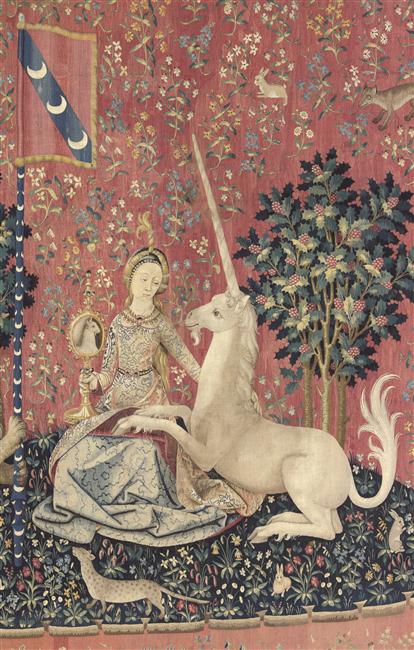 Détail de la tenture de la dame à la licorne