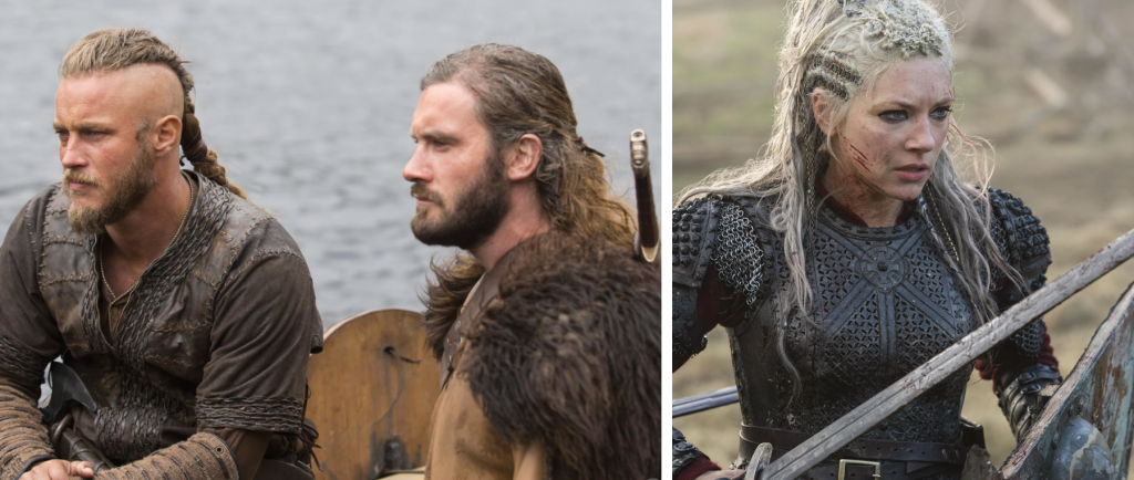 RAgnar, Rollo et Lagertha dans la série Vikings